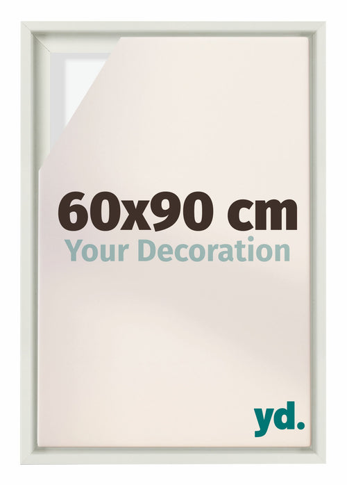 Lyon MDF Canvas Floater Frame 60x90cm White Matte Front Size | Yourdecoration.com