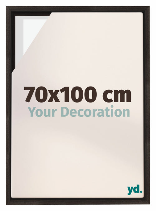 Lyon MDF Canvas Floater Frame 70x100cm Oak Dark Front Size | Yourdecoration.com