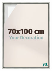 Lyon MDF Canvas Floater Frame 70x100cm Silver Matte Front Size | Yourdecoration.com