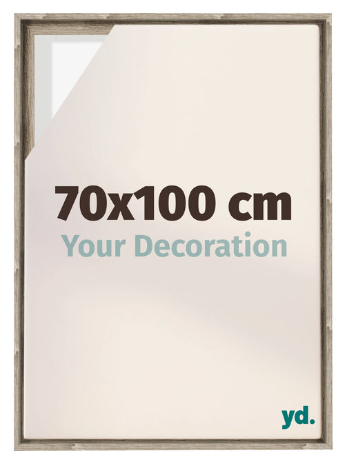 Lyon MDF Canvas Floater Frame 70x100cm Sonoma Oak Voorzijde Maat | Yourdecoration.com