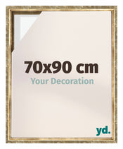 Lyon MDF Canvas Floater Frame 70x90cm Gold Antique Front Size | Yourdecoration.com