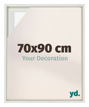Lyon MDF Canvas Floater Frame 70x90cm White Matte Front Size | Yourdecoration.com