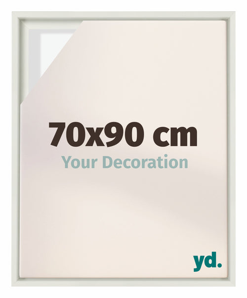 Lyon MDF Canvas Floater Frame 70x90cm White Matte Front Size | Yourdecoration.com