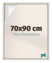 Lyon MDF Canvas Floater Frame 70x90cm White Wash Voorzijde Maat | Yourdecoration.com