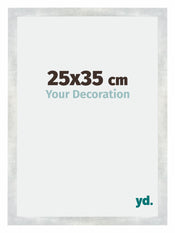 Mura MDF Photo Frame 25x35cm Silver Glossy Vintage Front Size | Yourdecoration.com