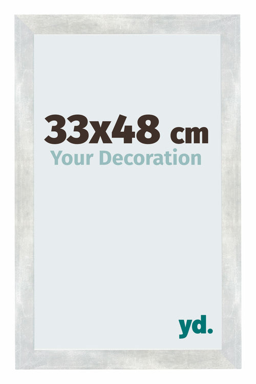Mura MDF Photo Frame 33x48cm Argent Brillant Vintage Front Size | Yourdecoration.com