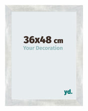 Mura MDF Photo Frame 36x48cm Silver Shiny Vintage Front Size | Yourdecoration.com