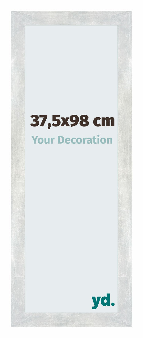 Mura MDF Photo Frame 37 5x98cm Silver Shiny Vintage Front Size | Yourdecoration.com