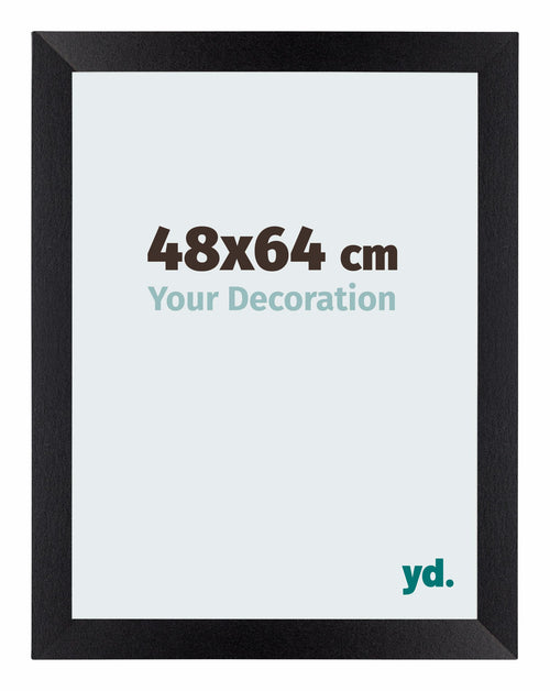 Mura MDF Photo Frame 48x64cm Black Matte Front Size | Yourdecoration.com