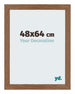 Mura MDF Photo Frame 48x64cm Oak Rustic Front Size | Yourdecoration.com
