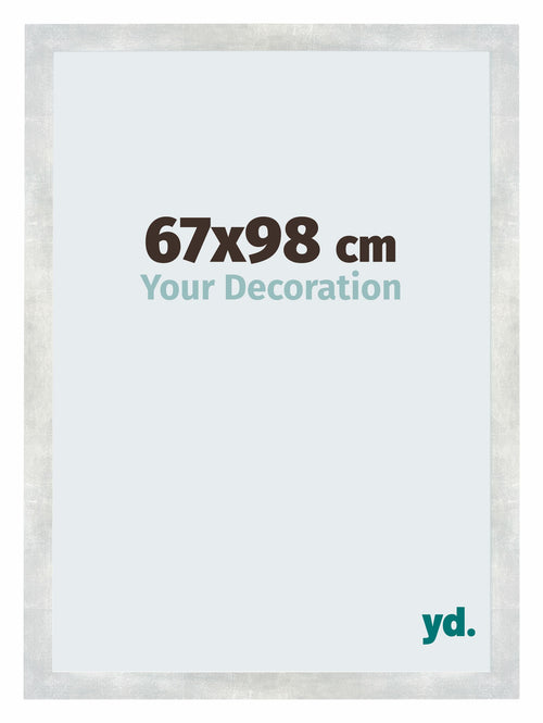 Mura MDF Photo Frame 67x98cm Silver Shiny Vintage Front Size | Yourdecoration.com