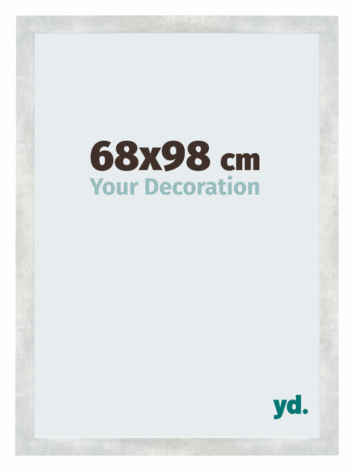 Mura MDF Photo Frame 68x98cm Silver Shiny Vintage Front Size | Yourdecoration.com