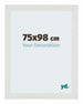 Mura MDF Photo Frame 75x98cm White Matte Front Size | Yourdecoration.com