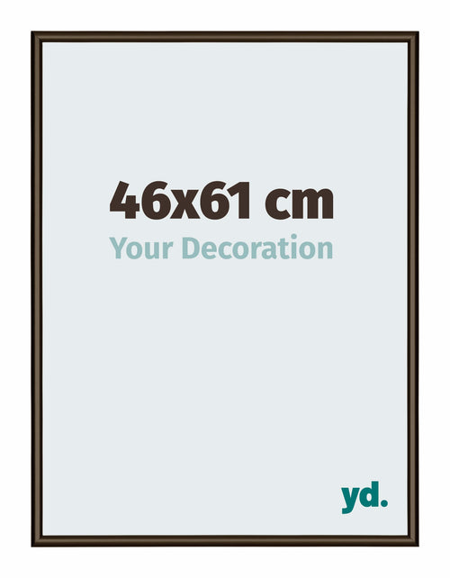 New York Aluminium Photo Frame 46x61cm Walnut Structure Front Size | Yourdecoration.com