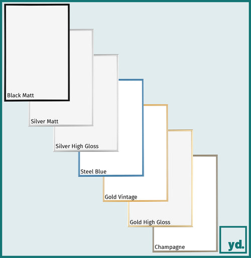 Photo Frame 40x80 cm - Silver-Matt - Aluminium - Austin