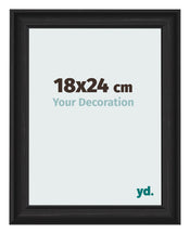 Photo Frame 18x24cm Black Woodgrain MDF Lazio Front Size | Yourdecoration.com