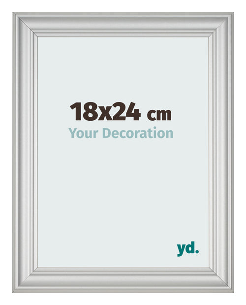 Photo Frame 18x24cm Silver Matte MDF Lazio Front Size | Yourdecoration.com