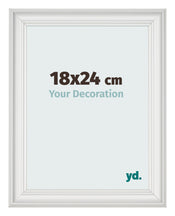 Photo Frame 18x24cm White Swept MDF Lazio Front Size | Yourdecoration.com