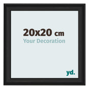 Photo Frame 20x20cm Black Woodgrain MDF Lazio Front Size | Yourdecoration.com
