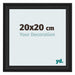 Photo Frame 20x20cm Black Woodgrain MDF Lazio Front Size | Yourdecoration.com