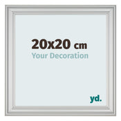 Photo Frame 20x20cm Silver Matte MDF Lazio Front Size | Yourdecoration.com