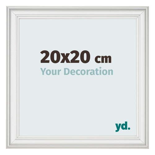 Photo Frame 20x20cm White Swept MDF Lazio Front Size | Yourdecoration.com