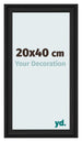 Photo Frame 20x40cm Black Woodgrain MDF Lazio Front Size | Yourdecoration.com