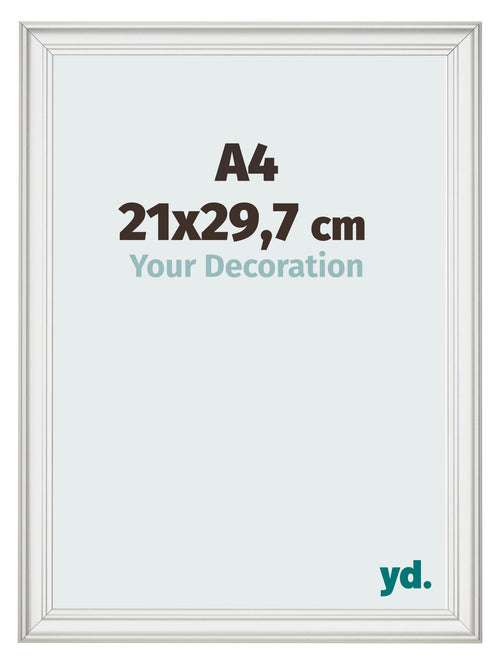Photo Frame 21x29 7cm A4 White Swept MDF Lazio Front Size | Yourdecoration.com