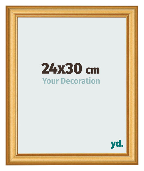 Photo Frame 24x30cm Gold Matte MDF Lazio Front Size | Yourdecoration.com