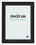 Photo Frame 24x32cm Black Woodgrain MDF Lazio Front Size | Yourdecoration.com