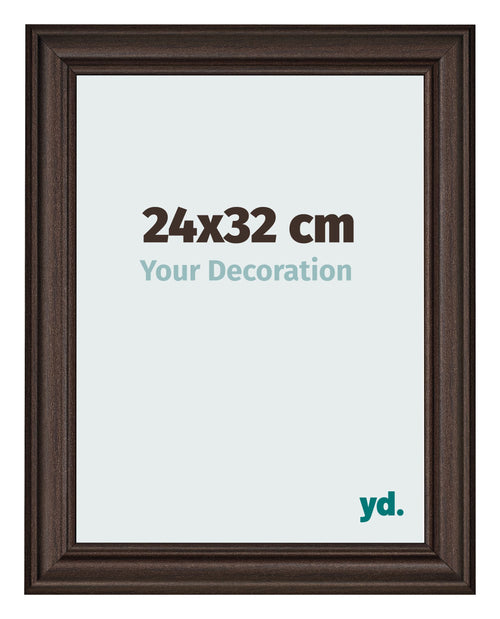 Photo Frame 24x32cm Oak Dark MDF Lazio Front Size | Yourdecoration.com