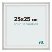 Photo Frame 25x25cm White Swept MDF Lazio Front Size | Yourdecoration.com