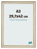 Photo Frame 29 7x42cm A3 Metallic Gloss MDF Lazio Front Size | Yourdecoration.com