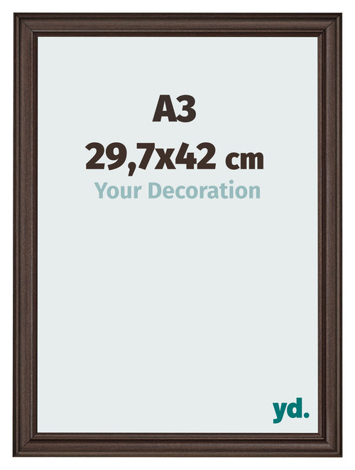 Photo Frame 29 7x42cm A3 Oak Dark MDF Lazio Front Size | Yourdecoration.com