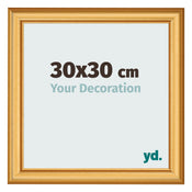 Photo Frame 30x30cm Gold Matte MDF Lazio Front Size | Yourdecoration.com