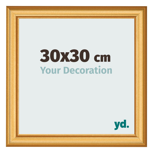 Photo Frame 30x30cm Gold Matte MDF Lazio Front Size | Yourdecoration.com