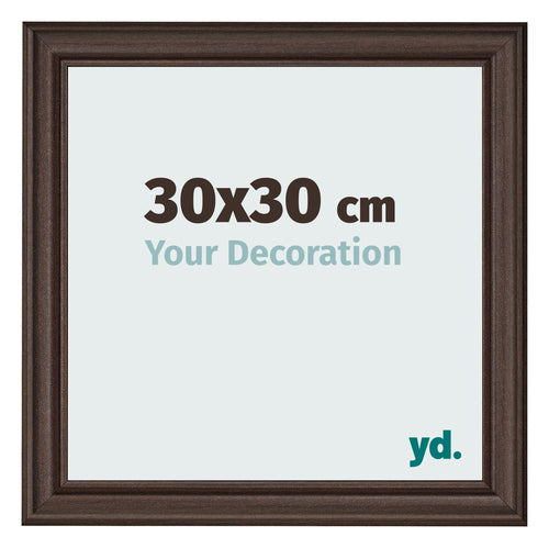 Photo Frame 30x30cm Oak Dark MDF Lazio Front Size | Yourdecoration.com