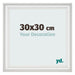 Photo Frame 30x30cm White Swept MDF Lazio Front Size | Yourdecoration.com