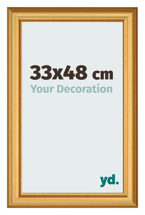 Photo Frame 33x48cm Gold Matte MDF Lazio Front Size | Yourdecoration.com