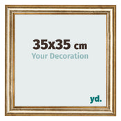 Photo Frame 35x35cm Gold Antique MDF Lazio Front Size | Yourdecoration.com