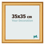 Photo Frame 35x35cm Gold Matte MDF Lazio Front Size | Yourdecoration.com