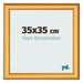 Photo Frame 35x35cm Gold Matte MDF Lazio Front Size | Yourdecoration.com