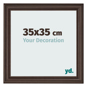 Photo Frame 35x35cm Oak Dark MDF Lazio Front Size | Yourdecoration.com