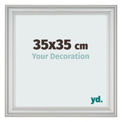 Photo Frame 35x35cm Silver Matte MDF Lazio Front Size | Yourdecoration.com