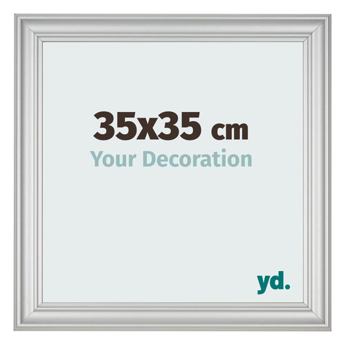 Photo Frame 35x35cm Silver Matte MDF Lazio Front Size | Yourdecoration.com