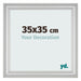 Photo Frame 35x35cm Silver Matte MDF Lazio Front Size | Yourdecoration.com