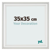 Photo Frame 35x35cm White Swept MDF Lazio Front Size | Yourdecoration.com