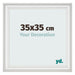 Photo Frame 35x35cm White Swept MDF Lazio Front Size | Yourdecoration.com