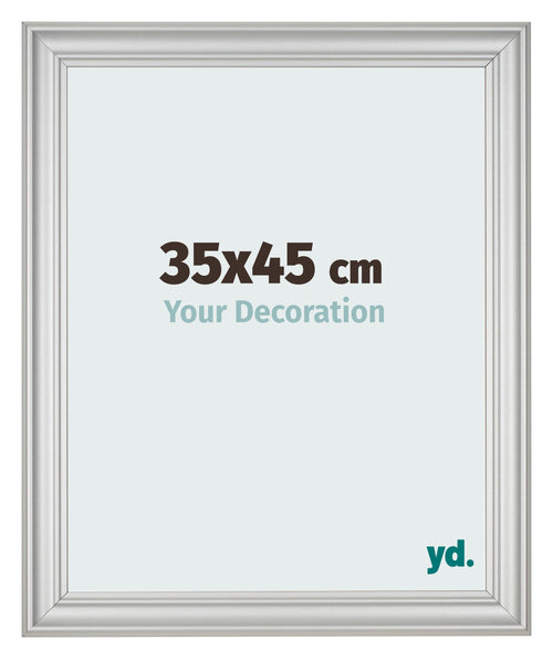 Photo Frame 35x45cm Silver Matte MDF Lazio Front Size | Yourdecoration.com