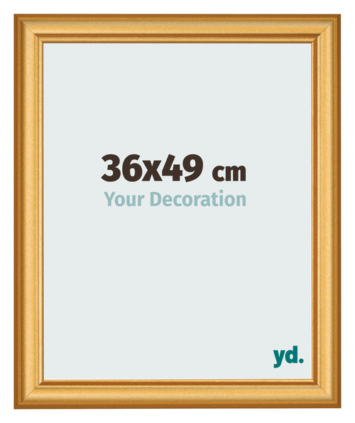 Photo Frame 36x49cm Gold Matte MDF Lazio Front Size | Yourdecoration.com